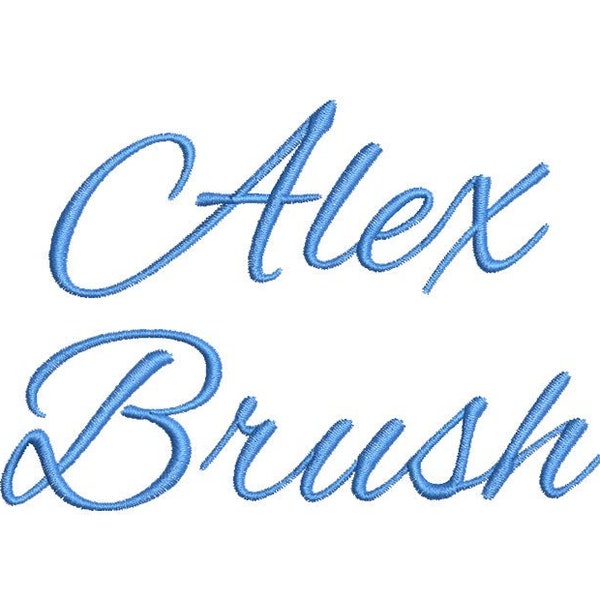 Alex Brush Script Embroidery Font Machine Embroidery Design