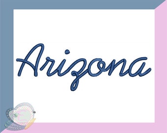 Arizona Script Font Fonts Embroidery Font alphabet Letters, Numbers monogram 3 sizes BX with instructions included Instant Download