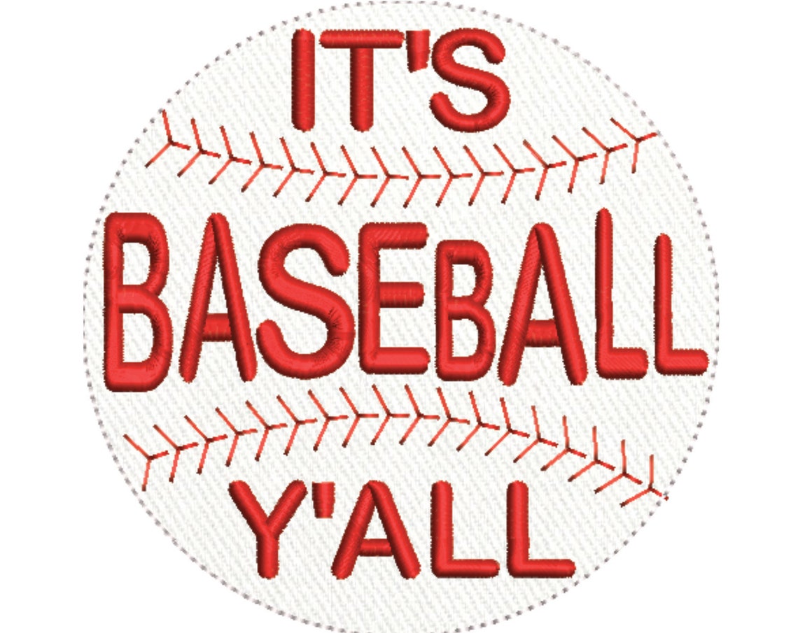 Baseball Embroidery Design Baseball Y'all Embroidery Etsy