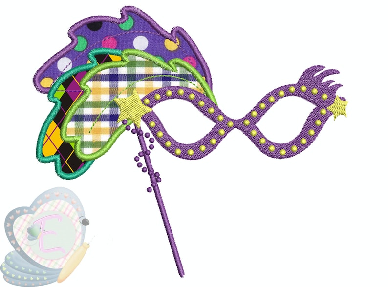 mardi gras mask applique