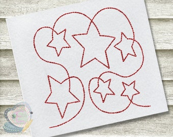 Star Continuous Line Quilt Machine Embroidery Design