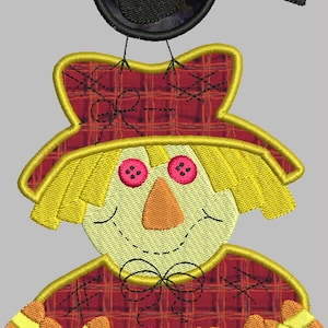 Scarecrow Applique Machine Embroidery Design