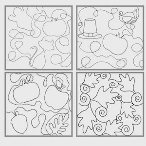 Diseños de bordado a máquina de bloques de edredón de otoño