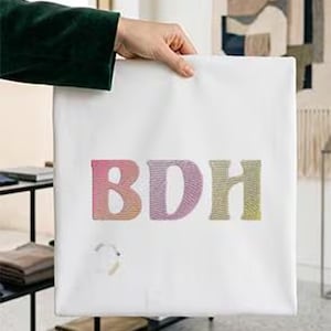 Gradient Unicorn Embroidery Font: Rainbow Monogram (BX Included)