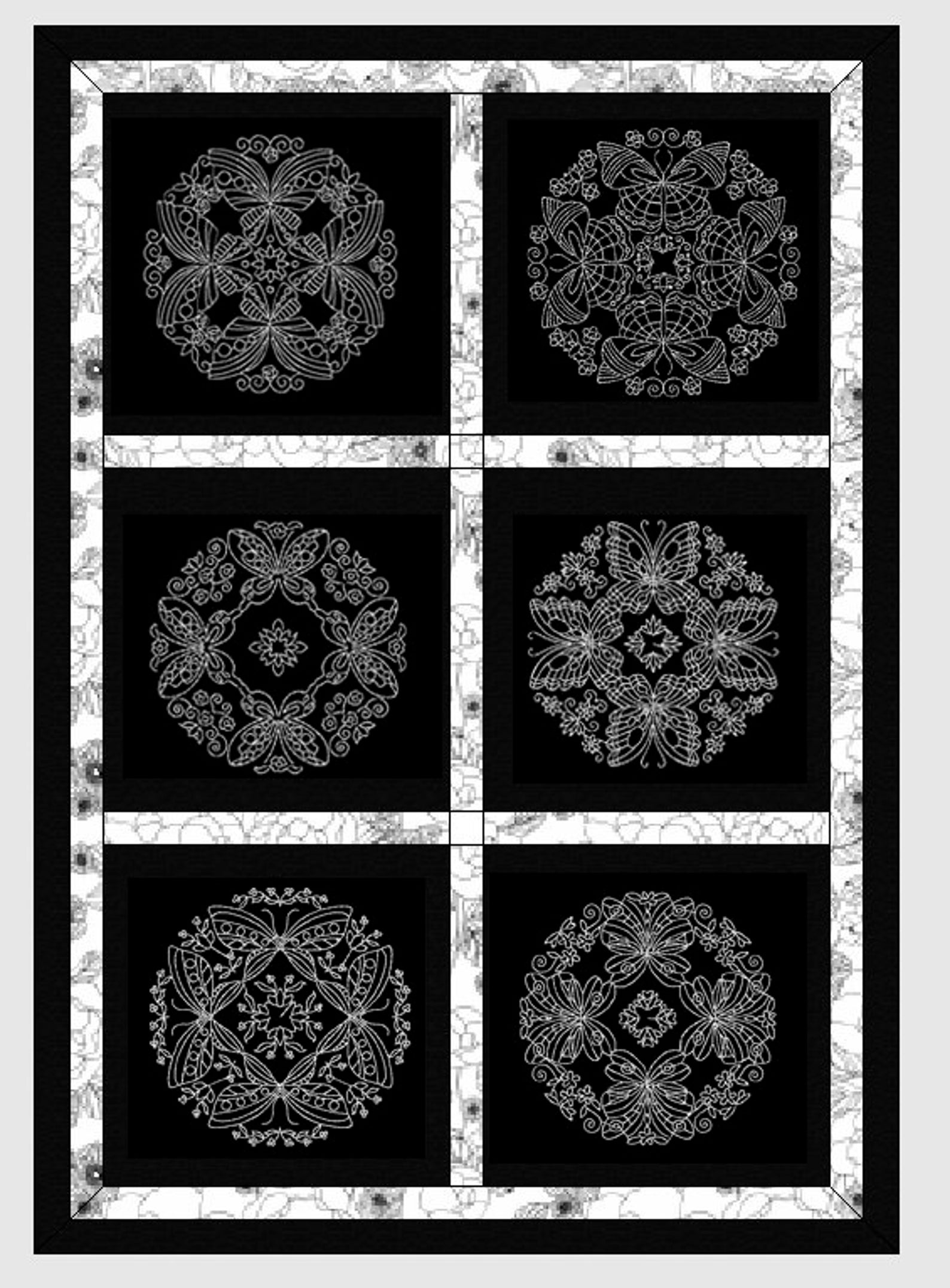 Butterfly Quilt Embroidery Design Machine Embroidery Quilt Etsy