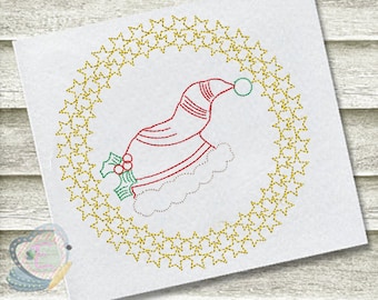 Santa Hat Quilt Block Machine Embroidery Design