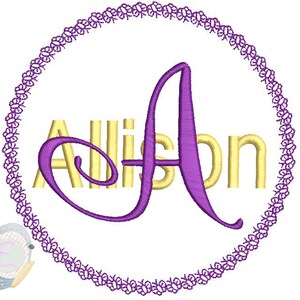 Circle Monogram Frame Machine Embroidery Collection