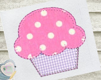 Cupcake Blanket Stitch Applique Machine Embroidery Design