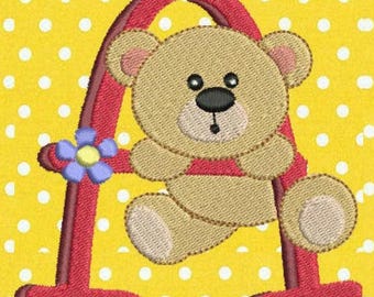 Baby Bear Alphabet Machine Embroidery Designs