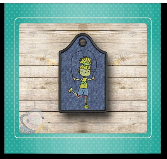 Gym Tag Applique ITH Embroidery Design Set Machine Embroidery Etsy