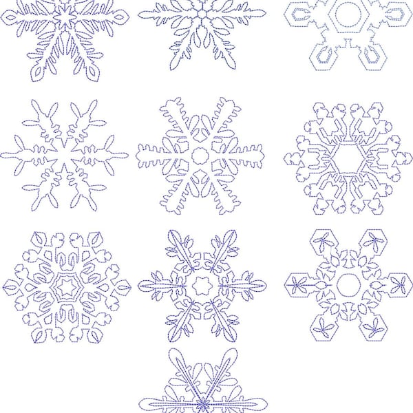 Snowflake Quilt Machine Embroidery Design Set