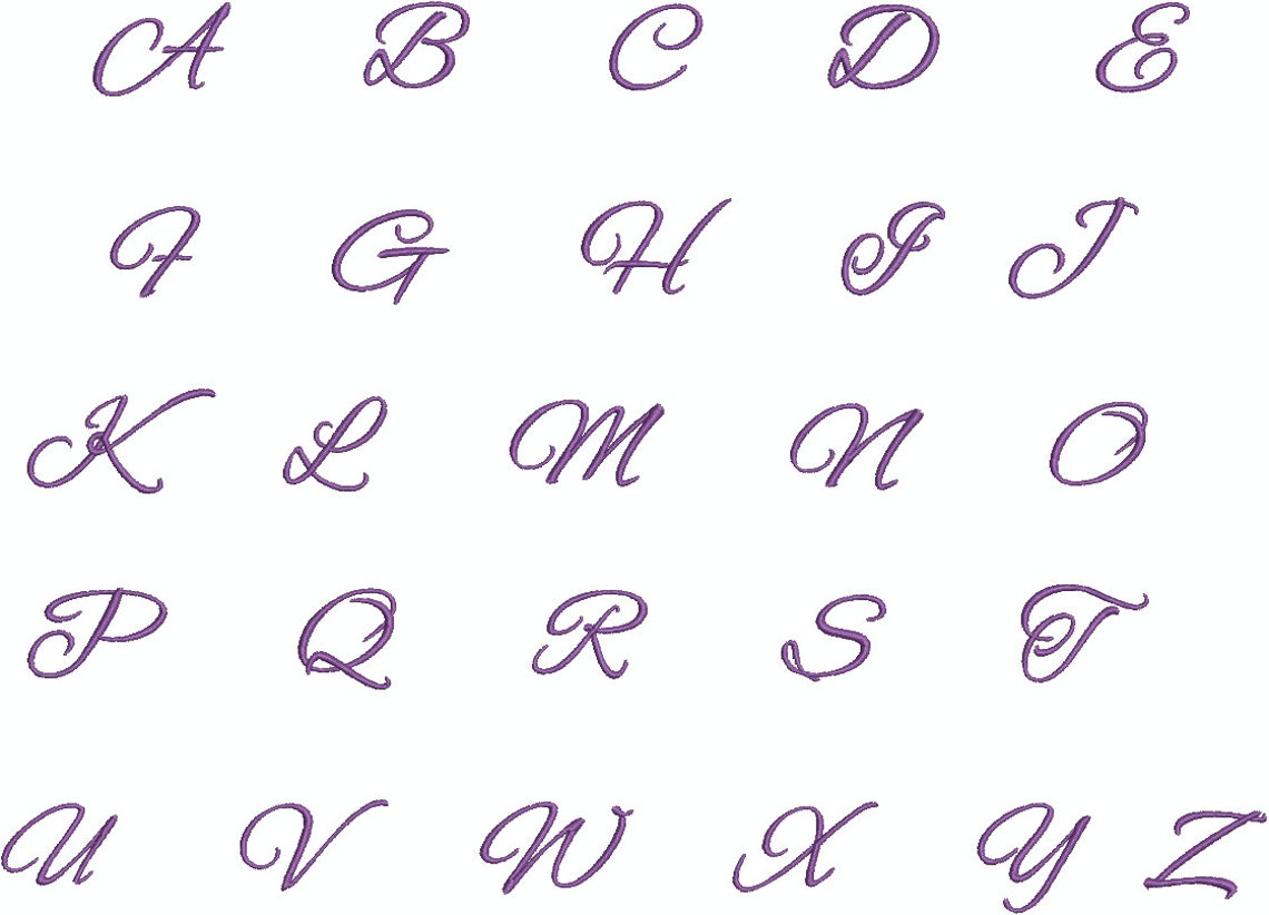 Alex Brush Script Embroidery Font Machine Embroidery Design Etsy