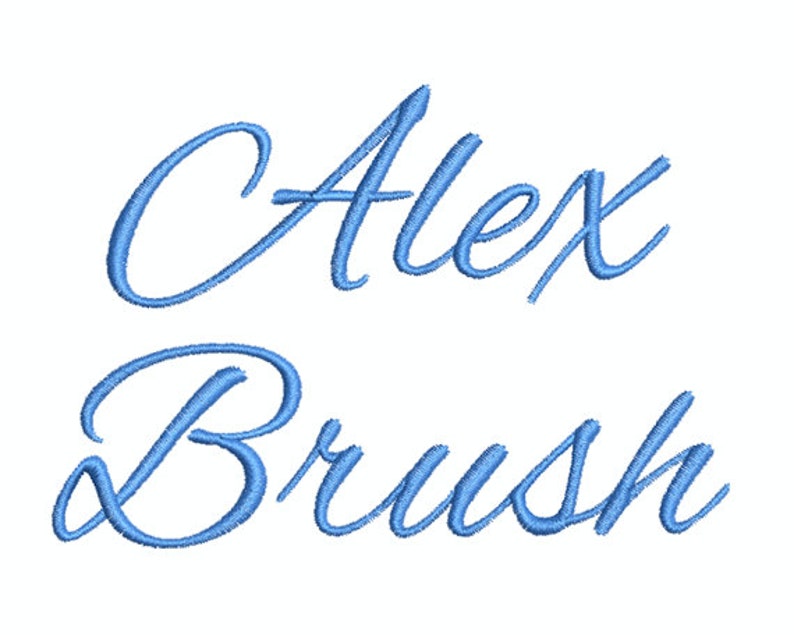 Alex Brush Script Embroidery Font Machine Embroidery Design Etsy