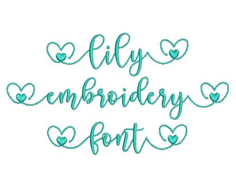Embroidery Bean Stitch Love Font 0.75 1 - Etsy
