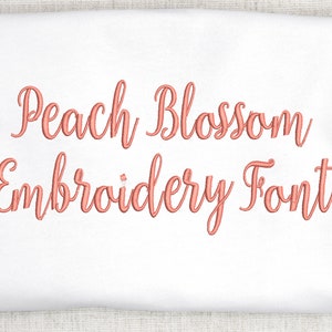 Peach Blossom Script Embroidery Font for Machine Embroidery
