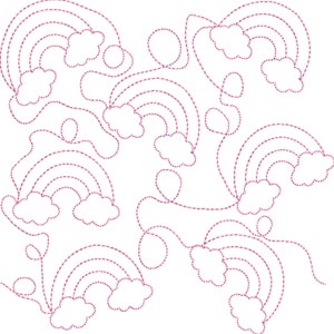 Rainbow Quilt Embroidery Design | 4 Sizes | Embroidery Designs |  Machine Embroidery | Embroidery Patterns | Embroidery Files