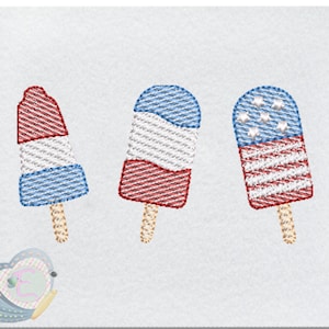 4th Popsicles Sketch Machine Embroidery Designs