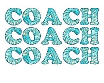 Coach Embroidery Design | Coach Word Art Embroidery
