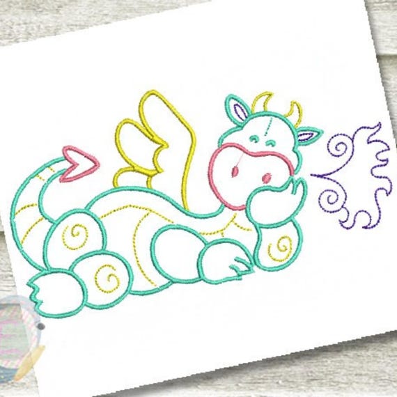 Baby Dragons Embroidery Design Set for Machine Embroidery, Instant Download, Nursery Theme