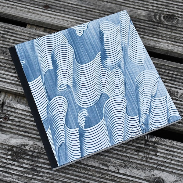 Skizzenbuch - Blankobuch Kleisterpapier "blau"