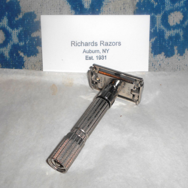 Gillette Fat Boy Razor Adjustable Refurbished Replated Mirror Nickel G1X3/ Video...https://youtu.be/B7fm-bdWb4o image 5