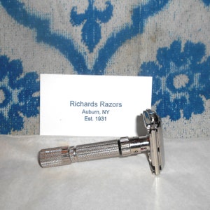 Gillette Fat Boy Razor Adjustable Refurbished Replated Mirror Nickel G1X3/ Video...https://youtu.be/B7fm-bdWb4o image 3