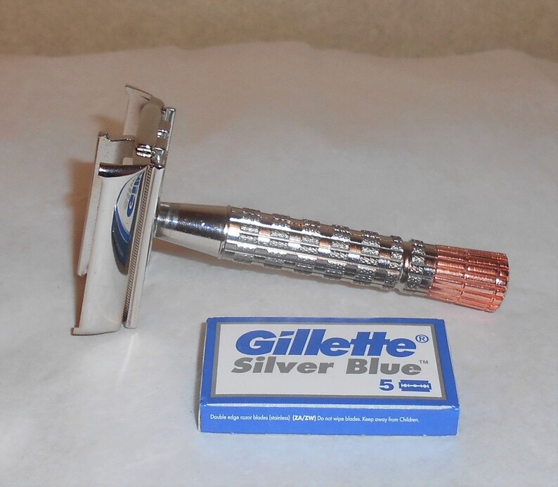 Gillette Superspeed Flare Tip 1957 Refurbished Replated Nickel C Gillette Superspeed Flare Tip 1957 Refurbished Replated Nickel C