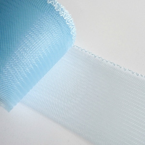 3 Inch Crin Light Blue Horsehair Braid Thread Edge for Hats DIY Millinery Supply Embellishment image 1