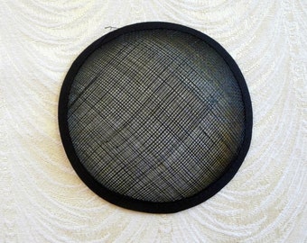 5&quot; Black Fascinator Base Sinamay Hat Form for DIY Hat Millinery Supply Round Shape