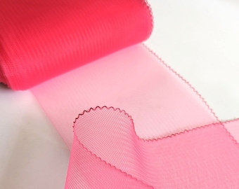 6 Inch Crin Acid Pink Horsehair Braid BTY Thread Edge Hot Pink Crinoline for Hats DIY Millinery Supply Embellishment