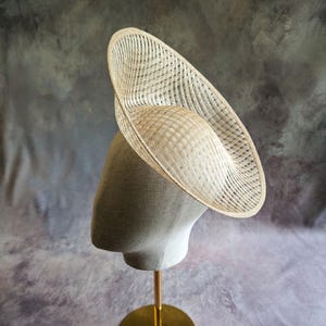 Tan Hat Base Upturned Brim Sinamay Straw Fascinator Saucer Hatinator Form for DIY Millinery Supply 11.5 Inch Round Shape Not Ready to Wear