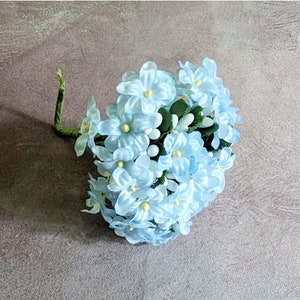 Small Pale Blue Forget Me Nots Bunch of Millinery Flowers NOS for Dolls, Crafts, Hats, Corsage