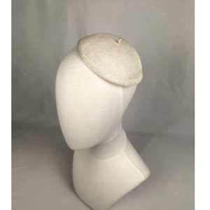 5.25&quot; Off White Fascinator Base Sinamay Hat Form for DIY Hat Millinery Supply Round Shape R5-20