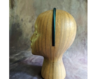 Dark Green Satin Wrapped 10 mm Headband for DIY Millinery Supply Hats Fascinators Aliceband Hair Accessory