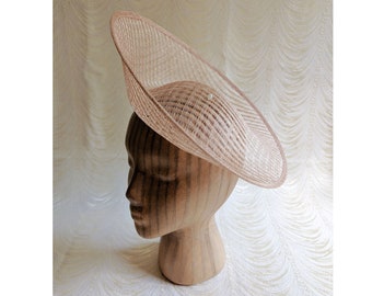 Tan Hat Base Upturned Brim Sinamay Straw Fascinator Saucer Hatinator Form for DIY Millinery Supply 11.5 Inch Round Shape Not Ready to Wear