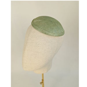 5.25" Light Green Fascinator Base Sinamay Hat Form for DIY Hat Millinery Supply Round Shape R5-7
