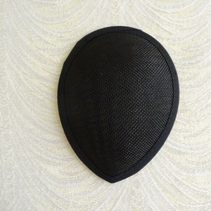 5&quot; Black Buckram Fascinator Base for DIY Hat Millinery Supply Teardrop Shape