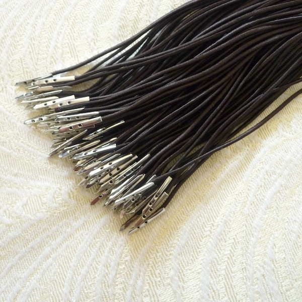 Three Millinery Elastics Dark Brown for Hats Fascinators Millinery Supply