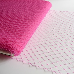 Hot Pink Veiling for Hats Millinery Supply 9 Inch Birdcage Russian French Netting DIY Veils Blushers Fascinators