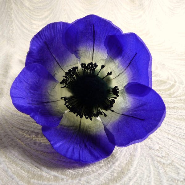 The Perfect Vintage Poppy Ultraviolet Purple Silk Millinery Flower NOS Germany for Hats Fascinators Hair Clips Corsage Brooch 4FV0203PU