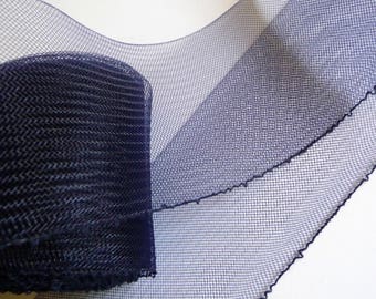 3 Inch Crin Navy Blue Horsehair Braid Thread Edge for Hats DIY Millinery Supply Embellishment