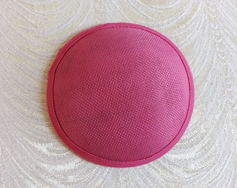 5" Fuchsia Pink Fascinator Base Buckram Hat Form for DIY Hat Millinery Supply Round Shape