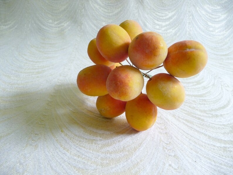 Vintage Peaches 12 Millinery Fruit Decorations NOS from Etsy
