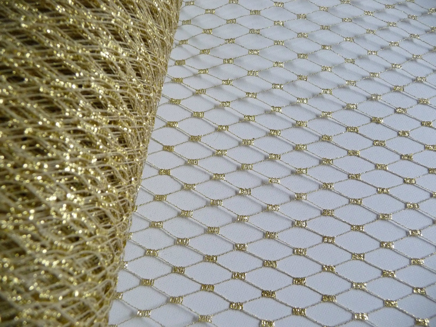 Metallic Gold Veiling for Hats Millinery Supply 9 Inch Birdcage