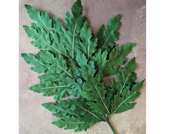Vintage Millinery Leaves Spray of 18 Large Green NOS for Hats Floral Arrangements