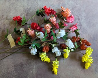 ホップフラワー ヴィンテージ 帽子飾り 花 ぶら下がる花 さび茶色 帽子