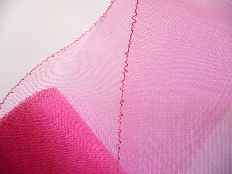 6 Inch Crin Hot Pink Horsehair Braid Thread Edge for Hats DIY Millinery Supply Embellishment image 1