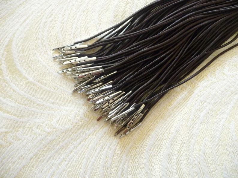 Three Millinery Elastics Dark Brown for Hats Fascinators Millinery Supply image 1