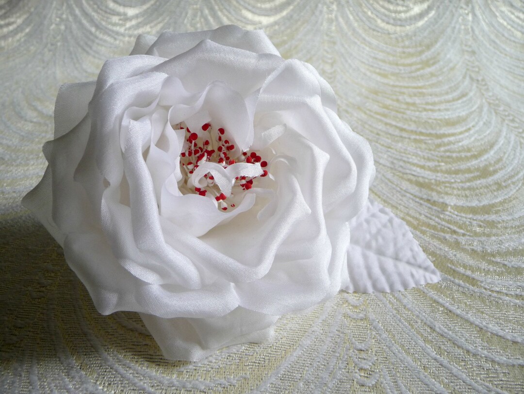 Silk Cabbage Rose Soft White NOS Vintage Millinery Flower for Etsy