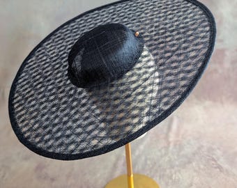50% Off 17.25" IMPERFECT Cartwheel Hat Base Sinamay Hatinator Form CHOOSE COLOR Millinery Supply Round Shape Not Ready to Wear